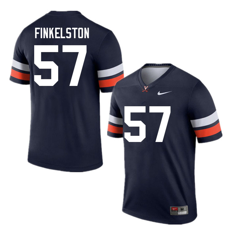 Men #57 Tucker Finkelston Virginia Cavaliers College Football Jerseys Sale-Navy - Click Image to Close